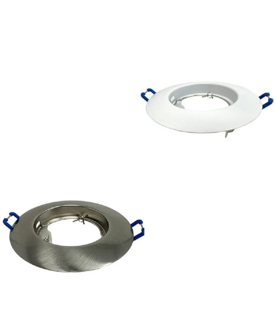 Portafaretto Ad Incasso Fisso Supporto Tondo Per Faretti Lampada In Alluminio P32         