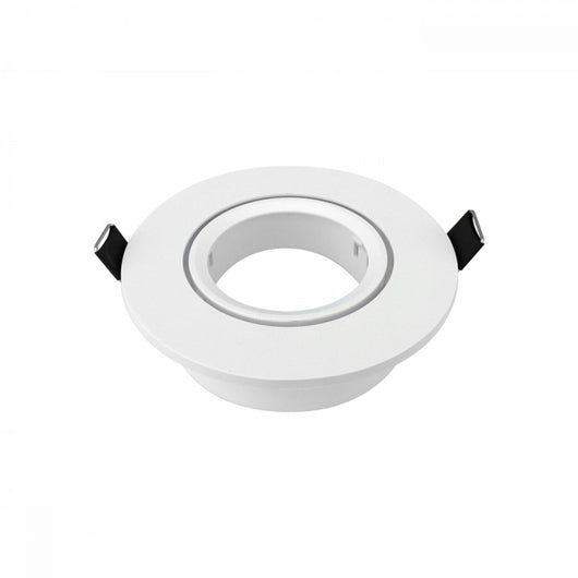 Portafaretto bianco rotondo orientabile da incasso