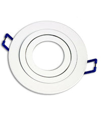 Portafaretto Da Incasso Rotondo Bianco Orientabile Supporto Per Faretto P11         