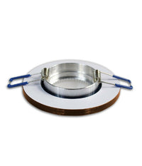 Portafaretto Da Incasso Tondo Vetro Effetto Specchio Supporto Controsoffitto P19         