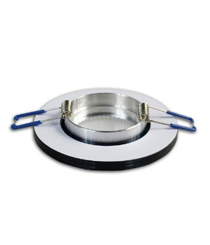 Portafaretto Da Incasso Tondo Vetro Effetto Specchio Supporto Controsoffitto P19         