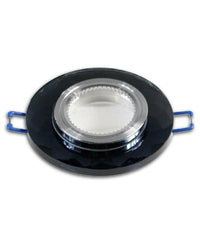 Portafaretto Da Incasso Tondo Vetro Effetto Specchio Supporto Controsoffitto P19         