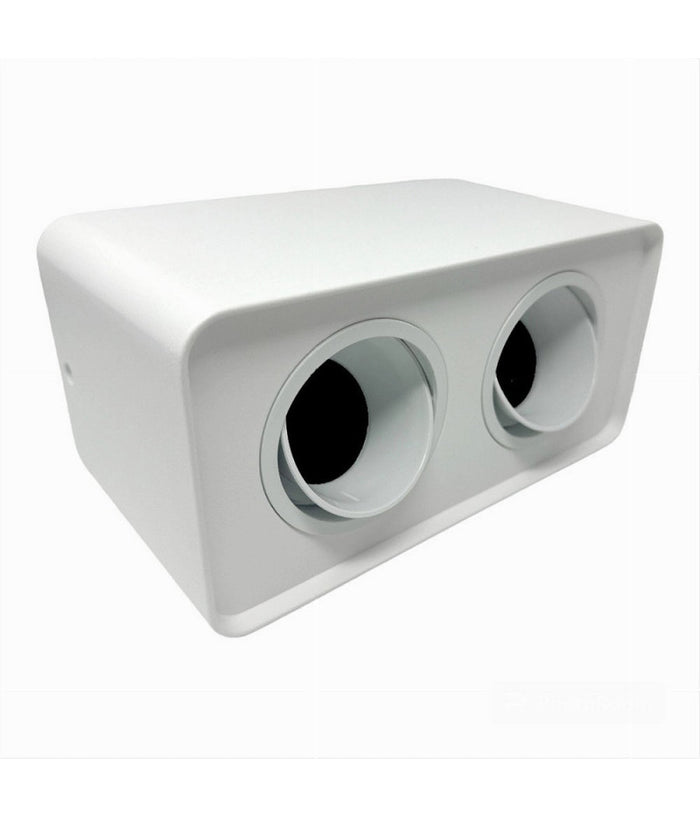Portafaretto Doppio Orientabile Da Soffitto Bianco Per Faretto Gu10 Gu5.3 P34-b2         