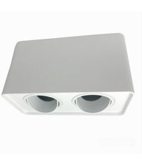 Portafaretto Doppio Orientabile Da Soffitto Bianco Per Faretto Gu10 Gu5.3 P34-b2         