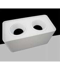 Portafaretto Doppio Orientabile Da Soffitto Bianco Per Faretto Gu10 Gu5.3 P34-b2         
