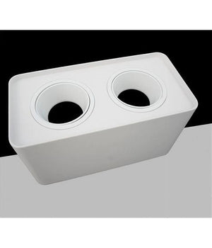 Portafaretto Doppio Orientabile Da Soffitto Bianco Per Faretto Gu10 Gu5.3 P34-b2         