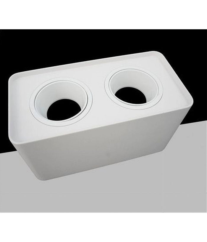 Portafaretto Doppio Orientabile Da Soffitto Bianco Per Faretto Gu10 Gu5.3 P34-b2         