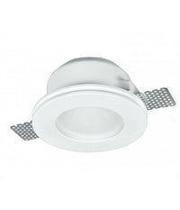 Portafaretto Gesso Incasso A Scomparsa Supporto Faretto Tondo Con Vetrino Gs-15         