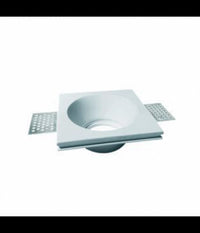 Portafaretto In Gesso A Incasso Verniciabile Rotondo Supporto Faretto Gu10 Gs-22         