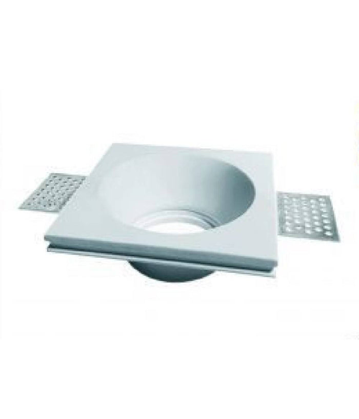 Portafaretto In Gesso A Incasso Verniciabile Rotondo Supporto Faretto Gu10 Gs-22         
