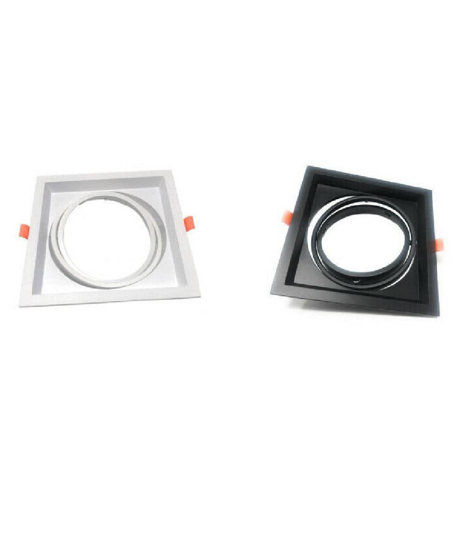 Portafaretto Incasso Ar111 Quadrato Supporto Per Faretti Illuminazione P-ar111-1         