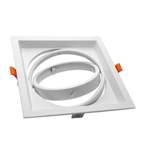 Portafaretto Incasso Ar111 Quadrato Supporto Per Faretti Illuminazione P-ar111-1  Bianco       