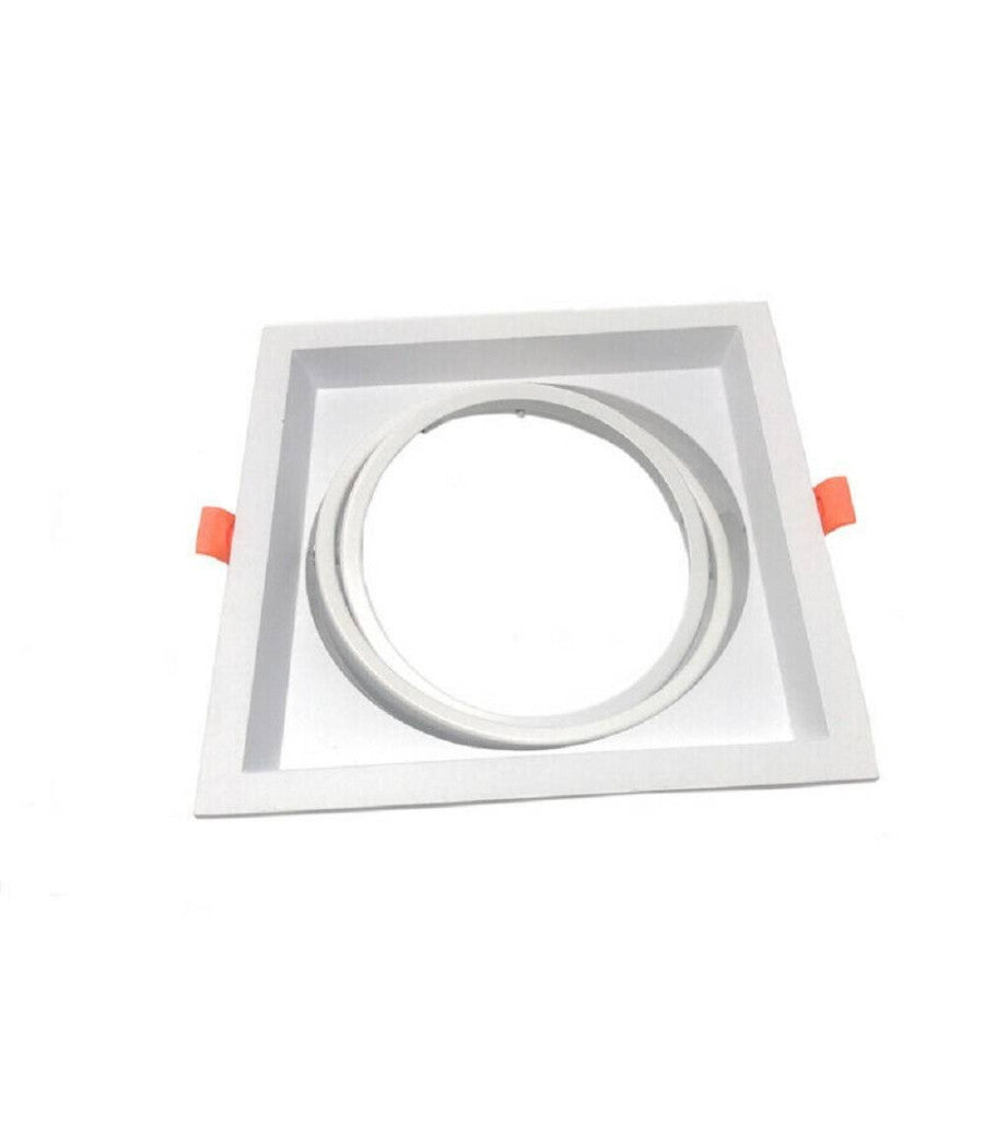 Portafaretto Incasso Ar111 Quadrato Supporto Per Faretti Illuminazione P-ar111-1         