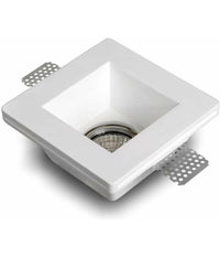 Portafaretto Incasso Gesso Con Vetrino Scomparsa Quadrato Supporto Faretti Gs-02         