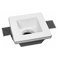 Trade Shop - Portafaretto Incasso Gesso Scomparsa Quadrato 120x120mm Supporto Faretti Gs-01 -
