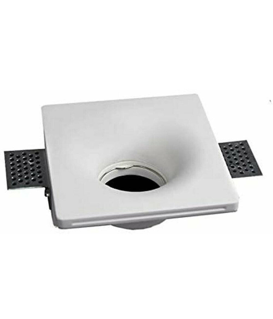 Portafaretto Incasso Gesso Scomparsa Quadrato Cono 125x125 Supporto Faretti Gs05         