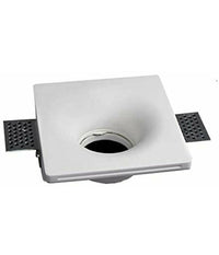 Portafaretto Incasso Gesso Scomparsa Quadrato Cono 125x125 Supporto Faretti Gs05         
