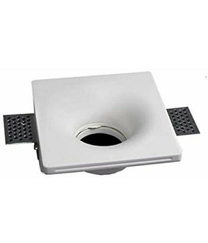 Portafaretto Incasso Gesso Scomparsa Quadrato Cono 125x125 Supporto Faretti Gs05         