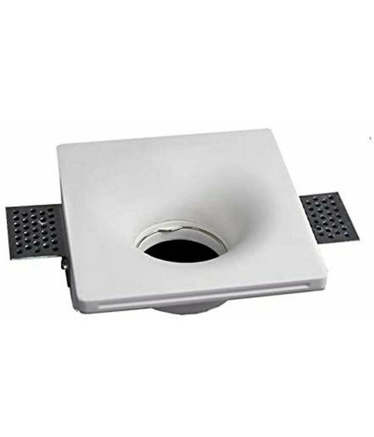Portafaretto Incasso Gesso Scomparsa Quadrato Cono 125x125 Supporto Faretti Gs05         