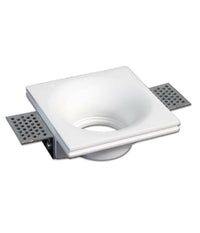 Portafaretto Incasso Gesso Scomparsa Quadrato Verniciabile Supporto Faretti Gs14         