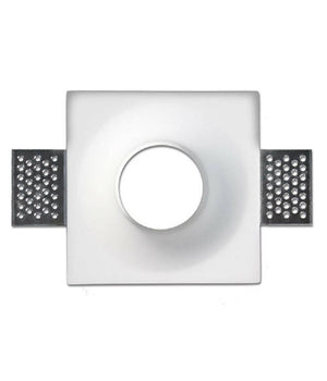Portafaretto Incasso Gesso Scomparsa Quadrato Verniciabile Supporto Faretti Gs14         