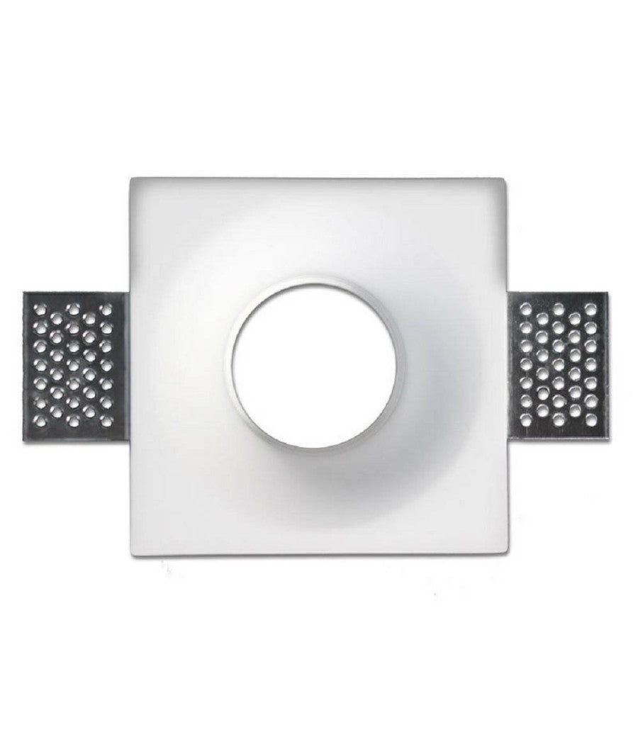 Portafaretto Incasso Gesso Scomparsa Quadrato Verniciabile Supporto Faretti Gs14         