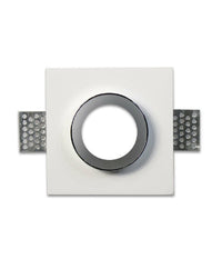 Portafaretto Incasso Gesso Verniciabile Quadrato 10x10 Cm Scomparsa Gu10 Gs-10         