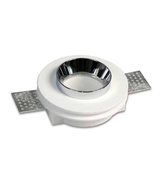 Portafaretto Incasso Gesso Verniciabile Tondo 100mm Scomparsa Faretto Gu10 Gs-09         