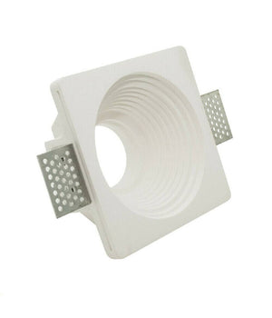 Portafaretto Incasso In Gesso A Scomparsa Per Faretto Gu10 Con Motivo Tondo Gs18         