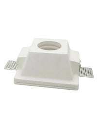 Portafaretto Incasso In Gesso A Scomparsa Per Faretto Gu10 Motivo Quadrato Gs-19         