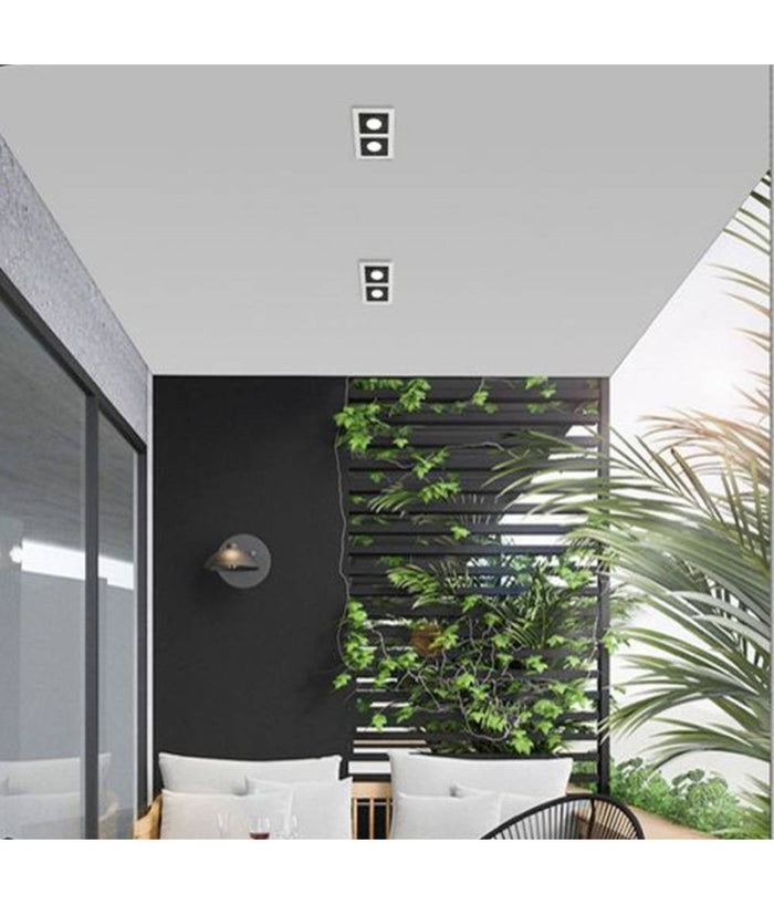 Portafaretto Incasso Orientabile Doppio Per Due Faretti Per Controsoffitta P24         