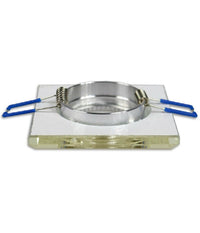 Portafaretto Incasso Per Faretto Quadrato P16 Vetro Glitterato Bianco Argento Oro  Oro       