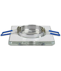 Portafaretto Incasso Per Faretto Quadrato P16 Vetro Glitterato Bianco Argento Oro  Argento       