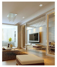 Portafaretto Incasso Per Faretto Quadrato P16 Vetro Glitterato Bianco Argento Oro         