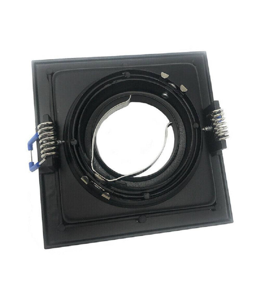 Portafaretto Incasso Quadrato Acciaio P23 Orientabile Supporto Faretto Porta Faretti         