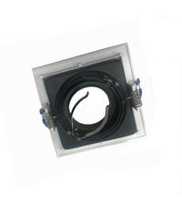 Portafaretto Incasso Quadrato Acciaio P23 Orientabile Supporto Faretto Porta Faretti         