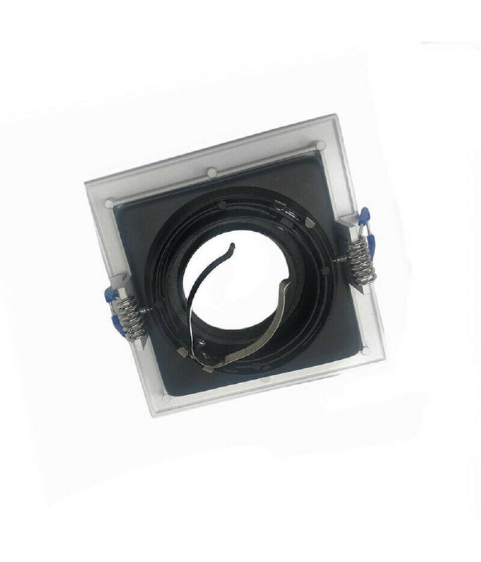 Portafaretto Incasso Quadrato Acciaio P23 Orientabile Supporto Faretto Porta Faretti         