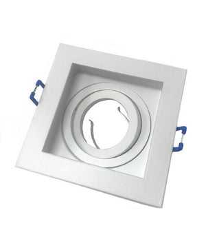 Portafaretto Incasso Quadrato Acciaio P23 Orientabile Supporto Faretto Porta Faretti         