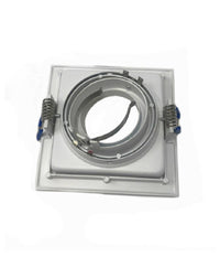 Portafaretto Incasso Quadrato Acciaio P23 Orientabile Supporto Faretto Porta Faretti         