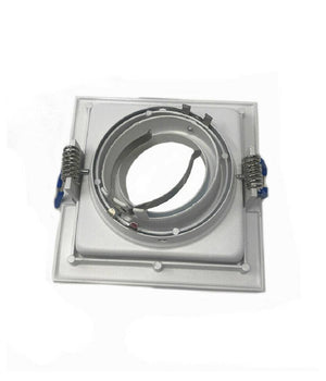 Portafaretto Incasso Quadrato Acciaio P23 Orientabile Supporto Faretto Porta Faretti         