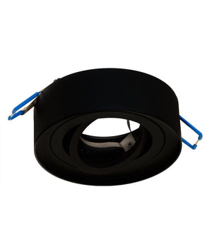 Portafaretto Orientabile Tondo Incasso Esterno 85mm Luce Lampade Led Gu10 Gu5.3  Nero       