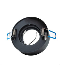 Portafaretto Orientabile Tondo Incasso Esterno 85mm Luce Lampade Led Gu10 Gu5.3  Nero       