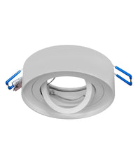 Portafaretto Orientabile Tondo Incasso Esterno 85mm Luce Lampade Led Gu10 Gu5.3  Bianco       