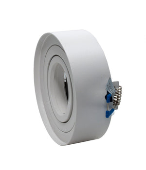 Portafaretto Orientabile Tondo Incasso Esterno 85mm Luce Lampade Led Gu10 Gu5.3  Bianco       