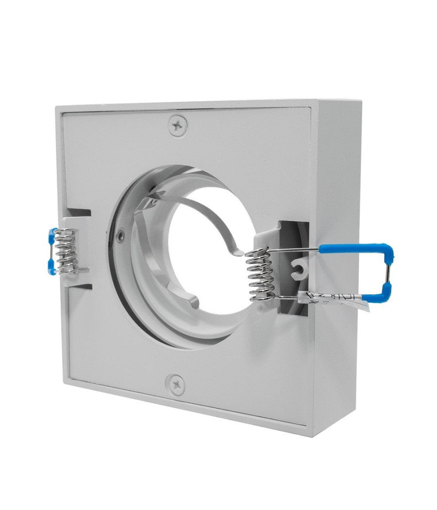 Portafaretto Quadrato Orientabile Incasso Esterno 85mm Luce Lampade Led Gu10 Gu5.3         