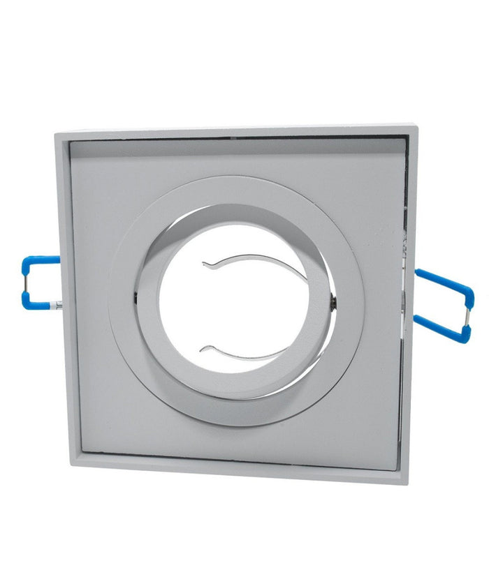 Portafaretto Quadrato Orientabile Incasso Esterno 85mm Luce Lampade Led Gu10 Gu5.3         