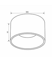 Portafaretto Tondo Bianco Oro Incasso 70 Mm Cartongesso Lampade Led Gu10 Gu5.3         