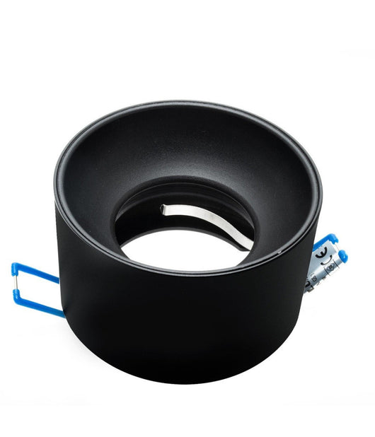 Portafaretto Tondo Incasso 70mm Luce Soffitto Cartongesso Lampade Led Gu10 Gu5.3  Nero       