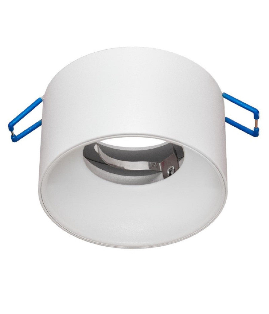 Portafaretto Tondo Incasso 70mm Luce Soffitto Cartongesso Lampade Led Gu10 Gu5.3  Bianco       