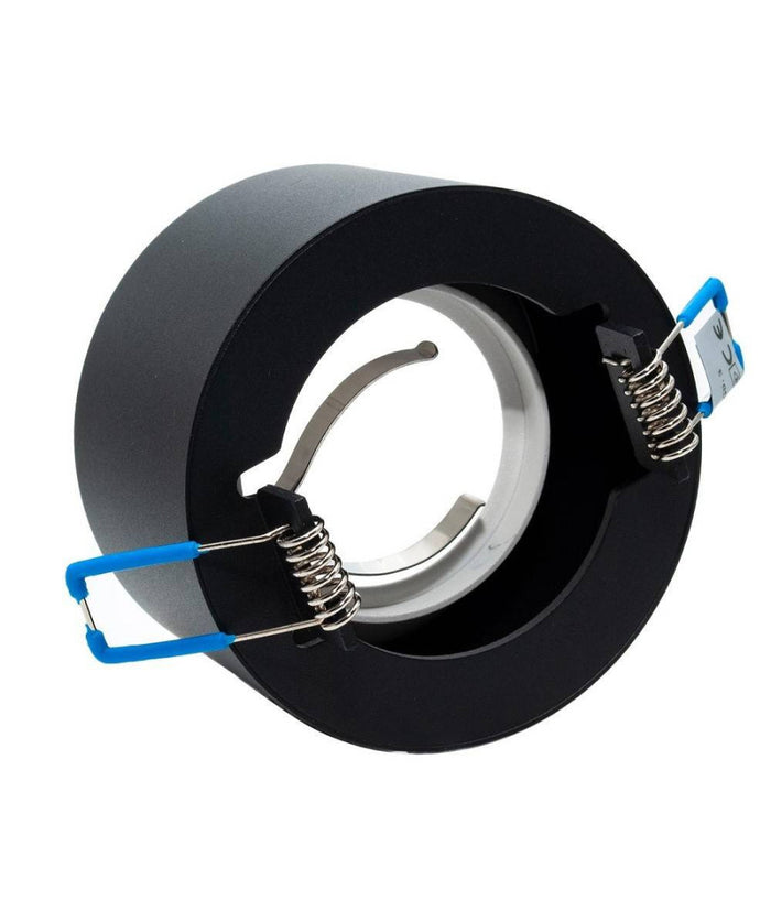 Portafaretto Tondo Nero Bianco Incasso 70mm Luce Soffitto Lampade Led Gu10 Gu5.3         